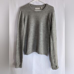 Gray Women's Large MIH Jeans Sweater 100% Alpaca Wool Pullover Breathable